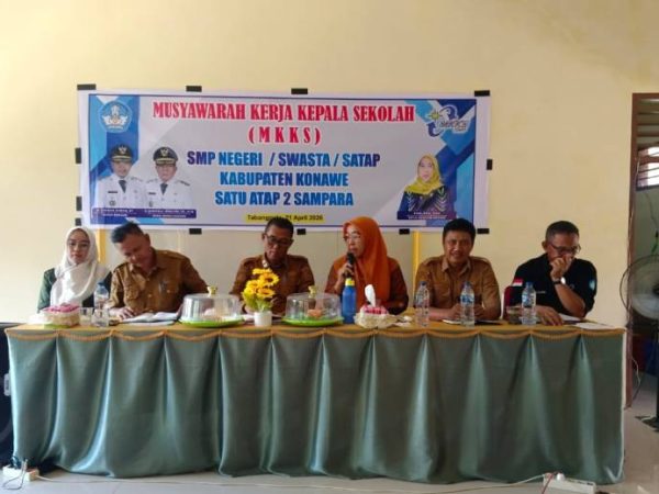 Perkuat Sinergi Pendidikan, Dinas Pendidikan Konawe Hadiri MKKS SMP Satu Atap di Sampara