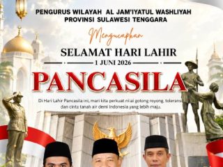 Ketua PW Al Washliyah Sultra Ajak Masyarakat Perkuat Gotong Royong dan Cinta Tanah Air di Hari Lahir Pancasila