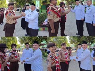 Kemenag Konawe Lepas Kontingen Pramuka MTsN 1 Konawe ke Jambore Nasional XII 2026, Hasrun Taleo: Jadilah Duta Terbaik Madrasah dan Daerah