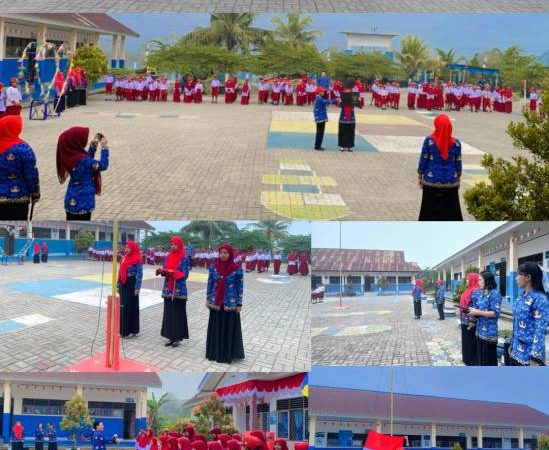 Khidmat Upacara HUT ke-81 RI, SD Negeri Praja Taman Sari Ahuawatu Kobarkan Semangat Kemerdekaan