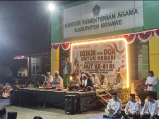 Kemenag Konawe Gelar Dzikir dan Doa untuk Negeri, Sambut HUT ke-81 RI dengan Semangat Persatuan dan Kepedulian