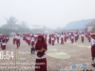 SD Negeri Praja Taman Sari Gelar Senam Kesehatan Jasmani, Guru dan Siswa Antusias