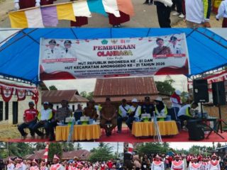 Semarak HUT RI ke-81 dan HUT Kecamatan Amonggedo ke-21, Gerak Jalan Indah Tingkat Sekolah Berlangsung Meriah