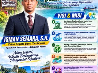 Isman Semara Usung Visi Desa Wisata Tamborasi, Dorong Ekonomi Masyarakat dan Kelestarian Alam