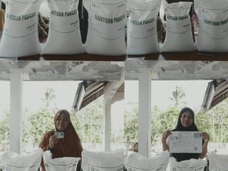 28 KK Desa Lalombonda Terima Bantuan Beras Kemensos melalui Bulog, Total 840 Kilogram