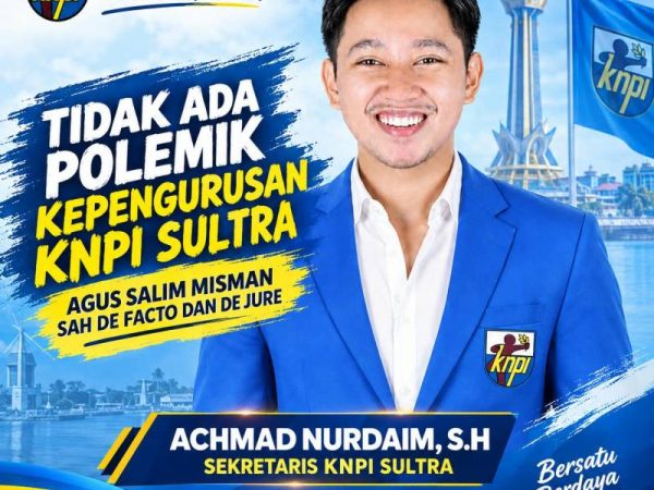 Tidak Ada Polemik Kepengurusan KNPI Sultra, Achmad Nurdaim Tegaskan Agus Salim Misman Sah De Facto dan De Jure