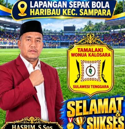 Hasrim, S.Sos Ucapkan Selamat dan Sukses atas Kejuaraan Sepak Bola Sampara Raya Cup I 2026