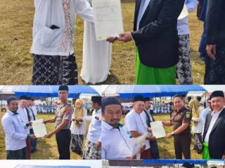 Momen Hari Santri 2026, Kemenag Konawe Serahkan 32 Sertifikat Tanah Wakaf Masjid dan Yayasan Pondok Pesantren