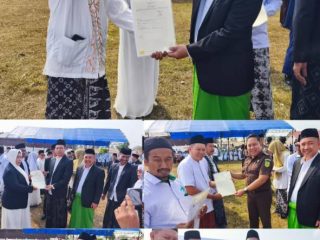 Momen Hari Santri 2026, Kemenag dan BPN Konawe Serahkan 32 Sertifikat Tanah Wakaf Masjid dan Pondok Pesantren