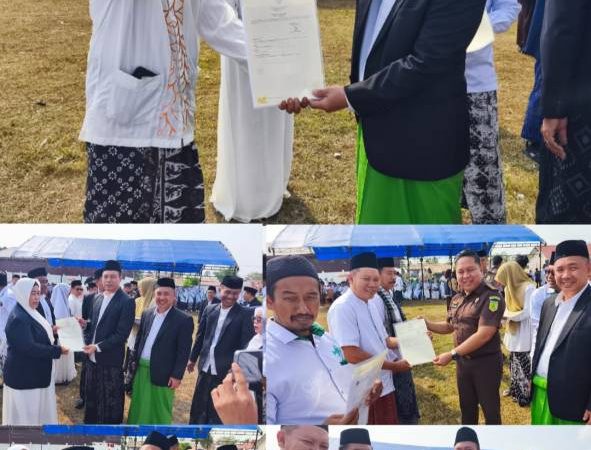 Momen Hari Santri 2026, Kemenag dan BPN Konawe Serahkan 32 Sertifikat Tanah Wakaf Masjid dan Pondok Pesantren