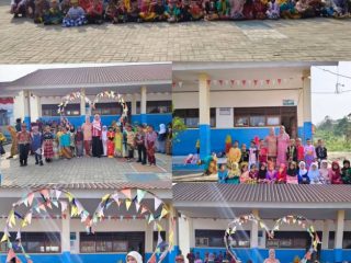 SDN Praja Taman Sari Pondidaha Gelar Upacara Hari Sumpah Pemuda ke-98, Guru dan Siswa Kenakan Pakaian Adat