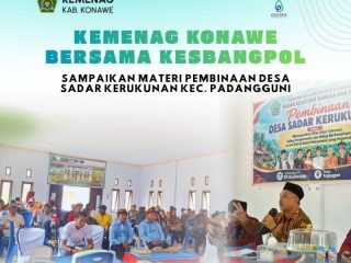 Kemenag Konawe Bersama Kesbangpol Gelar Pembinaan Desa Sadar Kerukunan di Padangguni